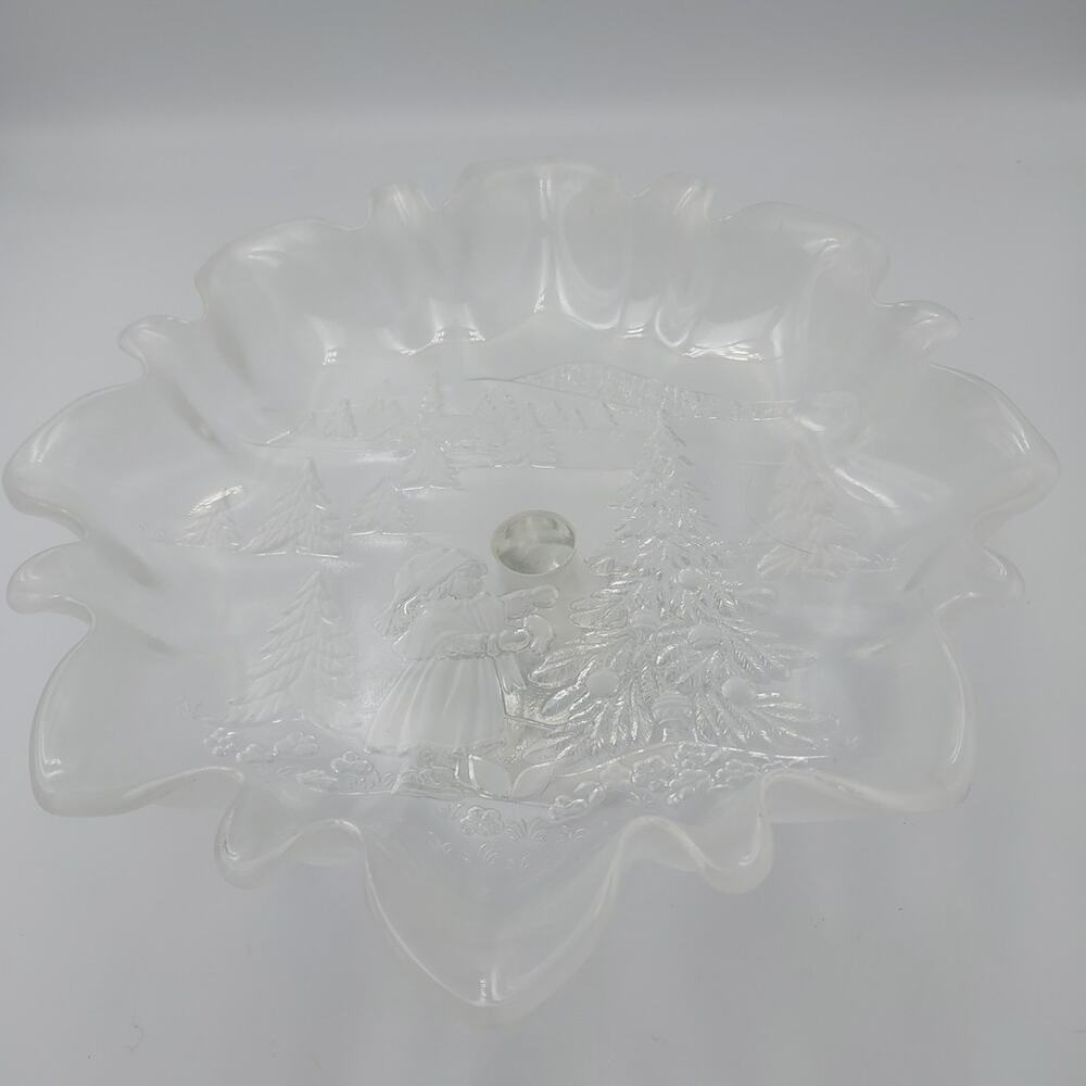 Vintage Mikasa Christmas Story 9 3/4" Bon Bon Plate Item SA 600/902 Candy Dish